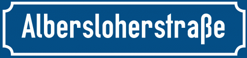 Straßenschild Albersloherstraße