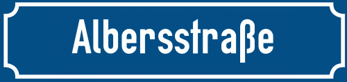 Straßenschild Albersstraße