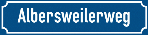 Straßenschild Albersweilerweg
