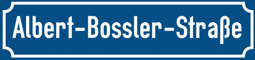 Straßenschild Albert-Bossler-Straße