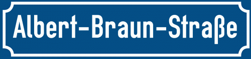 Straßenschild Albert-Braun-Straße