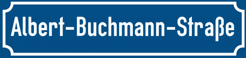 Straßenschild Albert-Buchmann-Straße