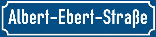 Straßenschild Albert-Ebert-Straße