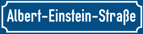 Straßenschild Albert-Einstein-Straße