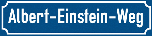 Straßenschild Albert-Einstein-Weg