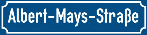 Straßenschild Albert-Mays-Straße