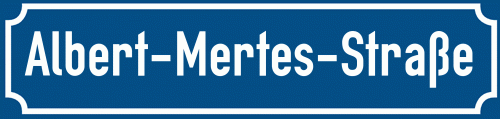 Straßenschild Albert-Mertes-Straße