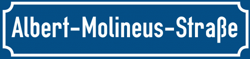 Straßenschild Albert-Molineus-Straße