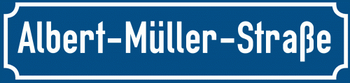 Straßenschild Albert-Müller-Straße