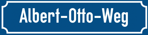 Straßenschild Albert-Otto-Weg
