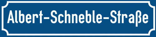 Straßenschild Albert-Schneble-Straße
