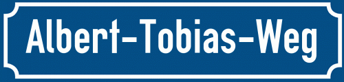 Straßenschild Albert-Tobias-Weg