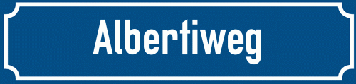 Straßenschild Albertiweg