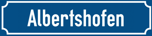 Straßenschild Albertshofen