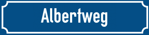 Straßenschild Albertweg