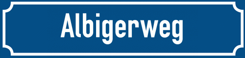 Straßenschild Albigerweg