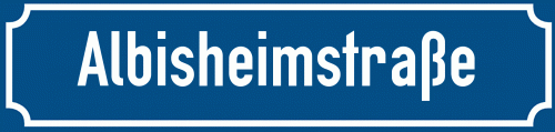 Straßenschild Albisheimstraße