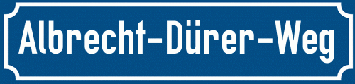 Straßenschild Albrecht-Dürer-Weg zum kostenlosen Download