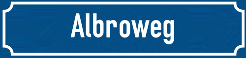 Straßenschild Albroweg