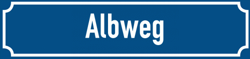 Straßenschild Albweg