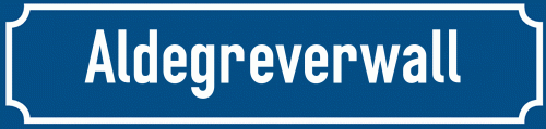 Straßenschild Aldegreverwall zum kostenlosen Download