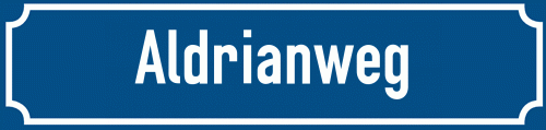 Straßenschild Aldrianweg