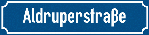 Straßenschild Aldruperstraße