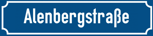 Straßenschild Alenbergstraße