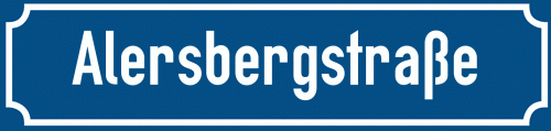 Straßenschild Alersbergstraße