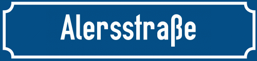 Straßenschild Alersstraße