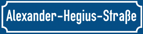 Straßenschild Alexander-Hegius-Straße
