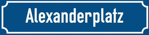 Straßenschild Alexanderplatz zum kostenlosen Download