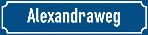 Straßenschild Alexandraweg