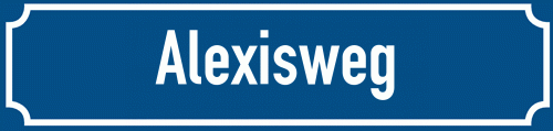 Straßenschild Alexisweg