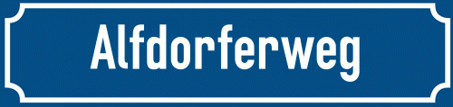 Straßenschild Alfdorferweg