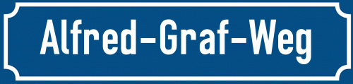 Straßenschild Alfred-Graf-Weg