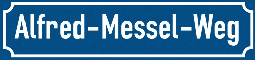 Straßenschild Alfred-Messel-Weg