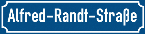 Straßenschild Alfred-Randt-Straße