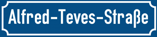 Straßenschild Alfred-Teves-Straße