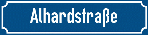 Straßenschild Alhardstraße