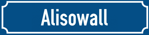Straßenschild Alisowall