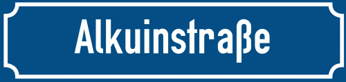 Straßenschild Alkuinstraße