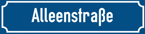 Straßenschild Alleenstraße