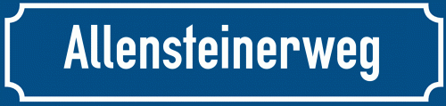 Straßenschild Allensteinerweg