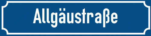 Straßenschild Allgäustraße