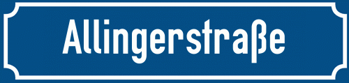 Straßenschild Allingerstraße