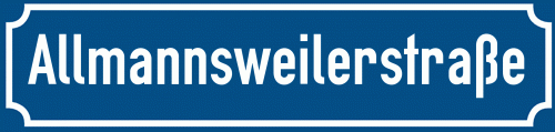 Straßenschild Allmannsweilerstraße
