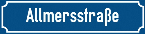 Straßenschild Allmersstraße