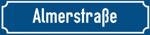 Straßenschild Almerstraße
