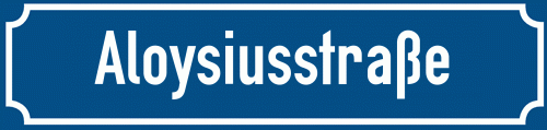 Straßenschild Aloysiusstraße